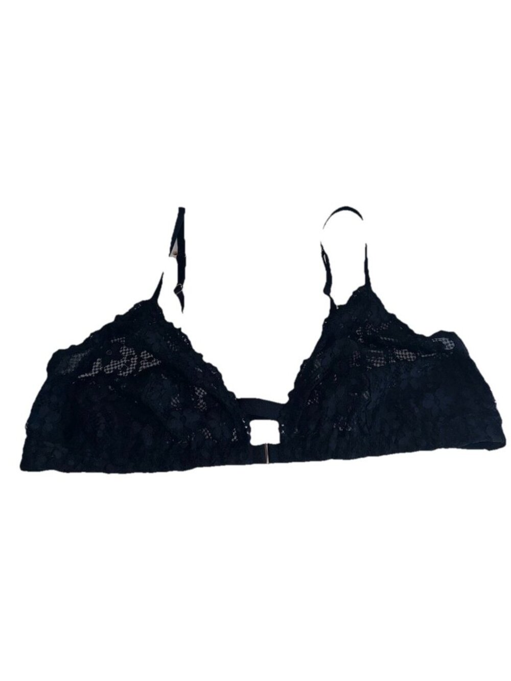 Savage X Fenty Women’s Front Close Sheer Lace Bralette Sz 3XL Black Coquette
